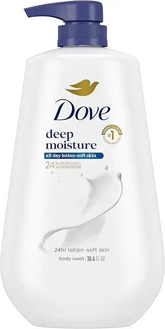 Body Wash Deep Moisture for 24hr Lotion-Soft Skin Moisture Moisturizing Skin Cleanser with No Sulfates No Parabens 30.6 oz